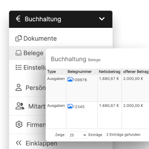 Buchhaltung in HERO